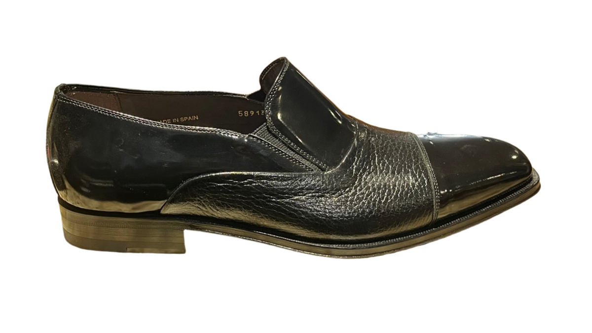 New Mezlan E6827 Black Leather Slip-on Loafers Dress Shoes 11.5 New Mezlan E6827 Black Leather Slip-on Loafers Dress Shoes 11.5 main image 2