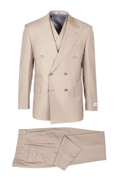 Brite Creations EST TIG1004, Pure Wool, Wide Leg Suit & Vest by Tiglio Rosso 