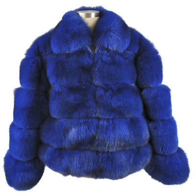 Full Skin Fox Jacket - Royal Blue