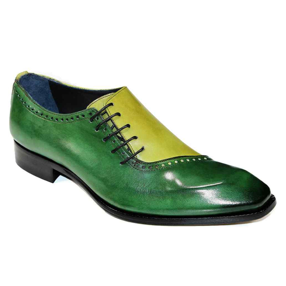 olive green dress shoes for men Carrucci Men's Genuine Leather Olive Green Lace Up Oxford Dress Shoes  The  Suit Depot