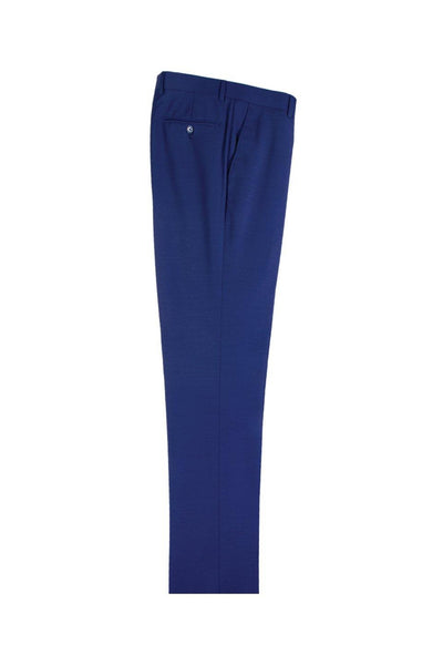 Brite Creations French Blue Flat Front Wool Dress Pant 2560 by Tiglio Luxe 