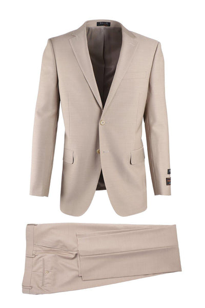 Brite Creations Novello Tan, Modern Fit, Pure Wool Suit by Tiglio Luxe TIG1004 