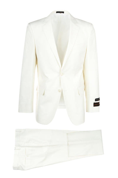 Brite Creations Novello Off-white, Modern Fit, Pure Wool Suit by Tiglio Luxe OFFWHITE 