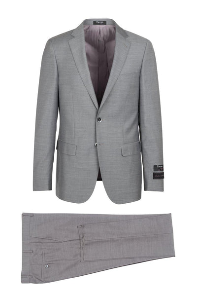 Brite Creations Porto Heather gray, Slim Fit, Pure Wool Suit by Tiglio Luxe - E09063/2 