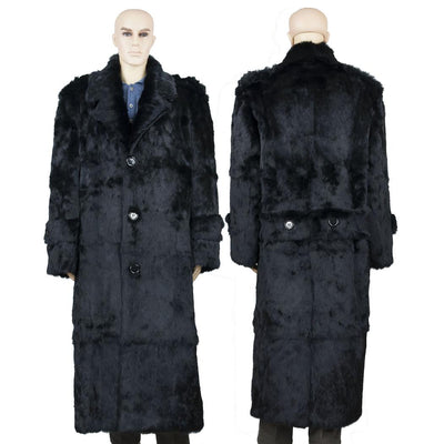Full Skin Rabbit Full Length Coat - Black