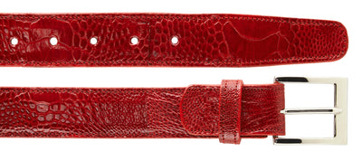 Ostrich Leg Belt - Red by Belvedere