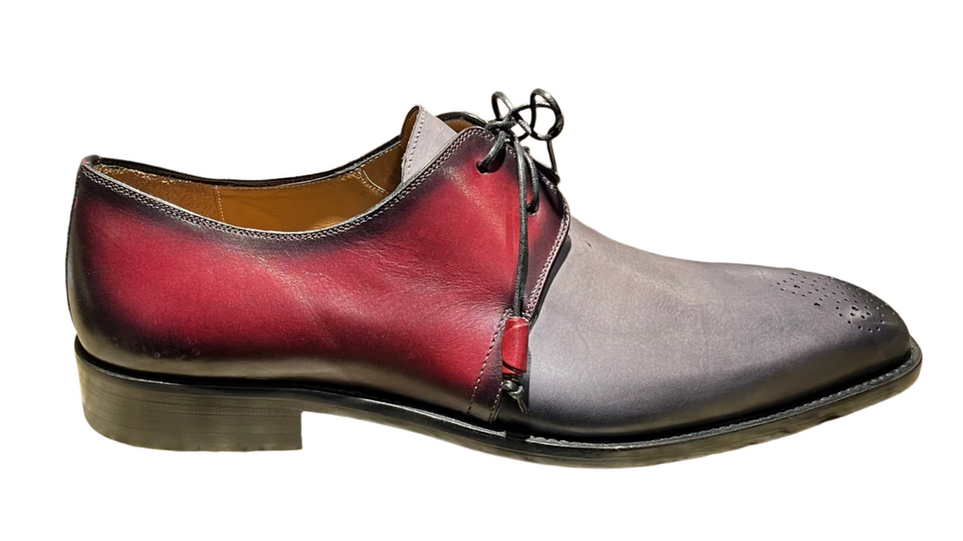 Mezlan-9430 Montes Grey Burgundy 9.5