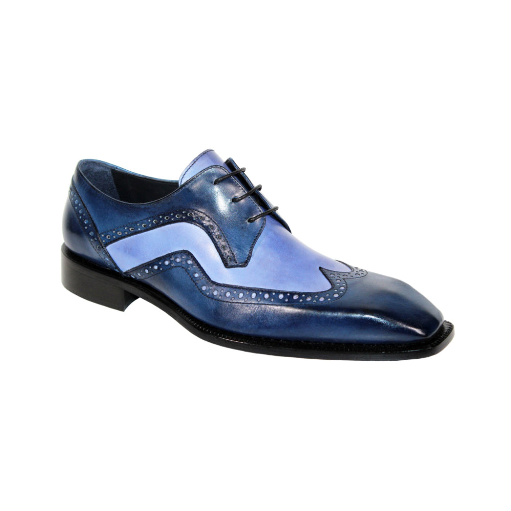 Saranno - Navy/Light Blue By Duca, 12 Dress Shoe