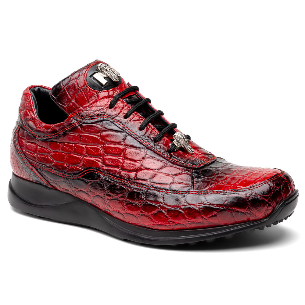 Mauri 8900/2 Alligator/ Nappa Sneakers Red/ Dirty Black – Brite