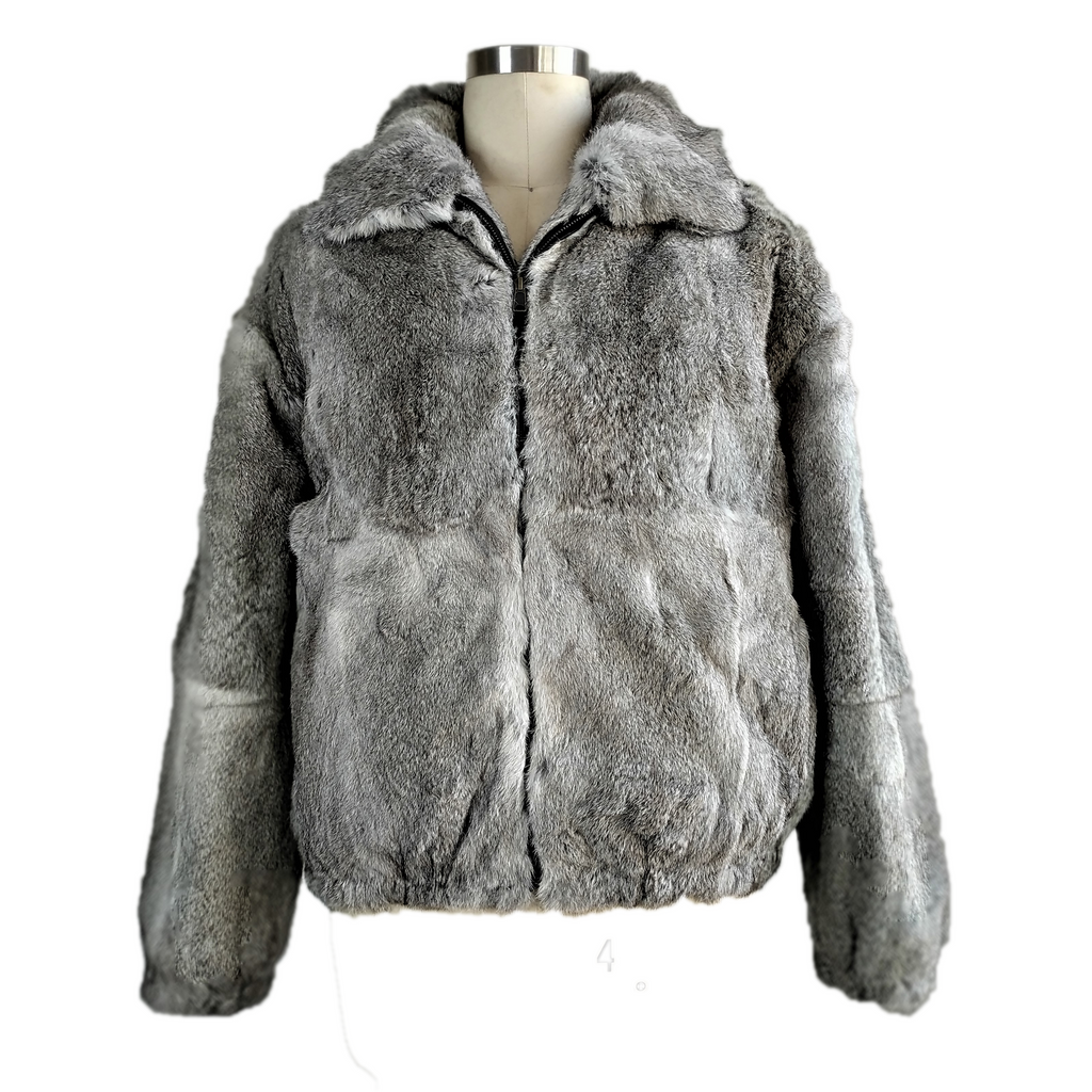 Brite Creations | Full Skin Rabbit Jacket with Detachable Hood