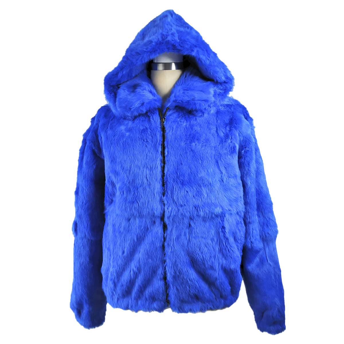 Brite Creations | Full Skin Rabbit Jacket with Detachable Hood - Navy ...