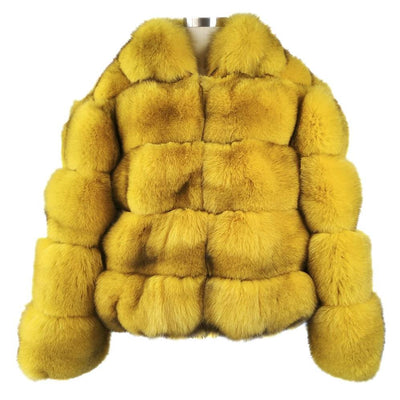 Full Skin Fox Jacket - Yellow 