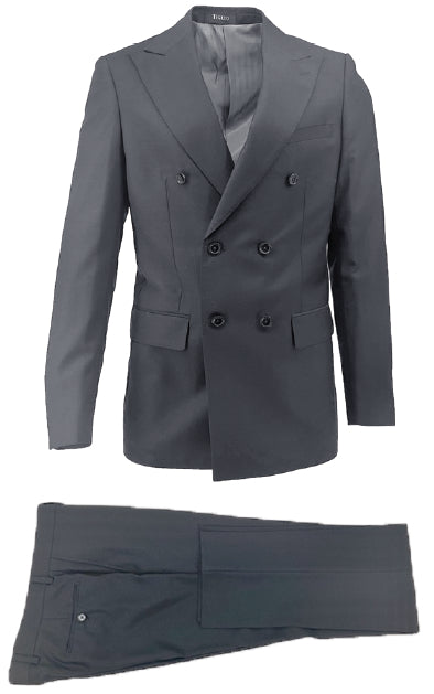 Pistoia Charcoal Gray, Modern Fit Pure Wool Suit