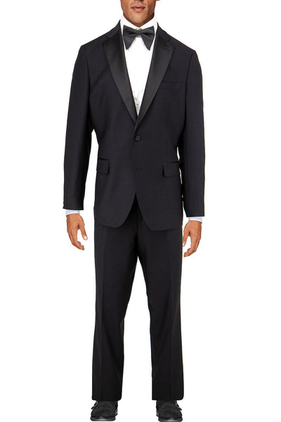Dolcetto Black, Modern Fit Pure Wool Tuxedo