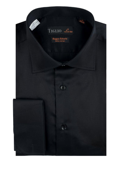 Brite Creations - Black Dress Shirt, French Cuff Dress Shirt by Tiglio Brite Creations Atlanta Brite Creations - Black Dress Shirt, French Cuff Dress Shirt by Tiglio Brite Creations Atlanta