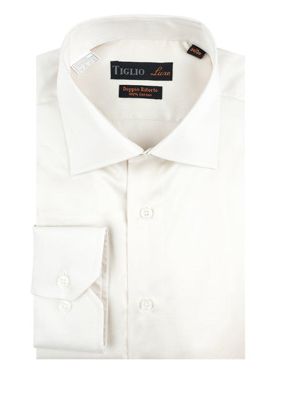 Brite Creations Off White Dress Shirt, Regular Cuff, by Tiglio Genova TIG3015 