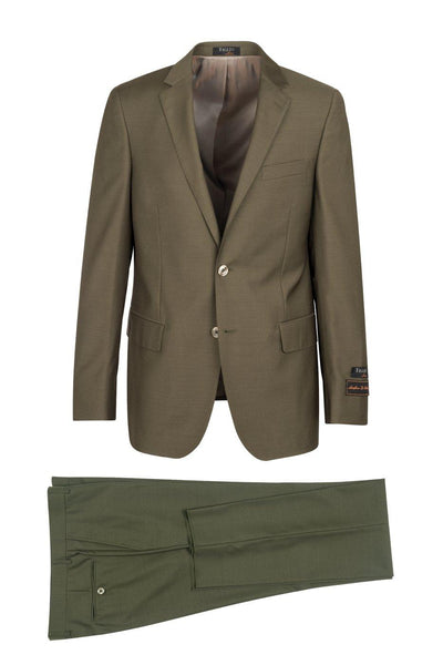 Brite Creations Novello Olive, Modern Fit, Pure Wool Suit by Tiglio Luxe - Olive 