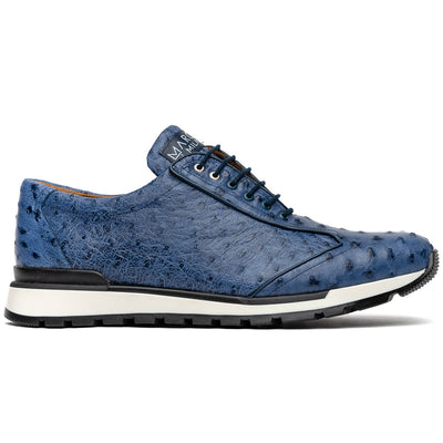 Marco Di Milano Scanno Ostrich and Rubber Navy