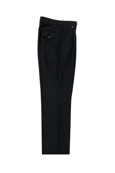 Brite Creations Black Wide Leg Wool Dress Pant 2586/2576 by Tiglio Luxe TIG1001 